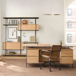 West Elm Pierce Executive Desk (72") & Extra Wide Storage Shelf Set (72")
