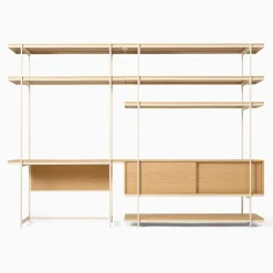 West Elm Pierce Wall Desk w/ Wide Shelf Unit (110")