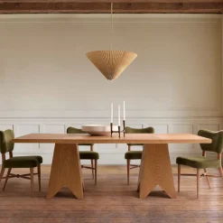 West Elm Pierce & Ward Burl Wood Dining Table (90")