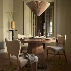 West Elm Pierce & Ward Burl Wood Round Bistro Table (42")