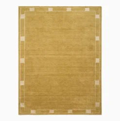 West Elm Pierce & Ward Deco Border Handwoven Wool Rug