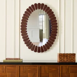 West Elm Pierce & Ward Faceted Oval Wall Mirror
