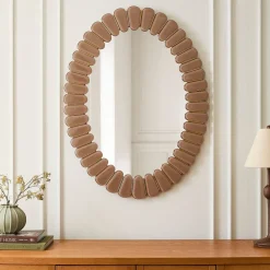 West Elm Pierce & Ward Faceted Oval Wall Mirror