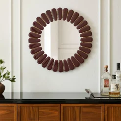 West Elm Pierce & Ward Faceted Round Wall Mirror
