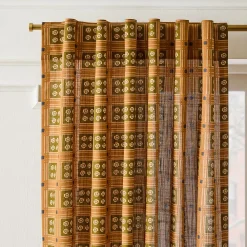 West Elm Pierce & Ward Floral Grid Curtain