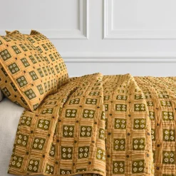 West Elm Pierce & Ward Floral Grid Quilt & Shams