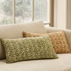 West Elm Pierce & Ward Floral Lattice Lumbar