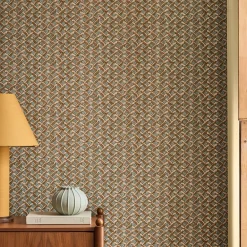 West Elm Pierce & Ward Floral Lattice Peel & Stick Wallpaper