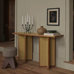West Elm Pierce & Ward Linen Console Table (60")