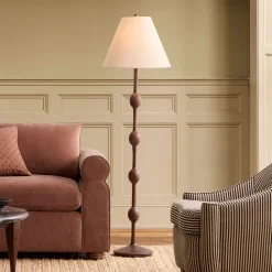 West Elm Pierce & Ward Ribbed Wood Floor Lamp (58")