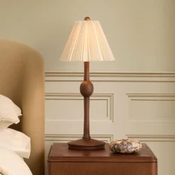 West Elm Pierce & Ward Ribbed Wood Table Lamp (20")