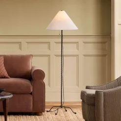 West Elm Pierce & Ward Twisted Metal Floor Lamp (58")