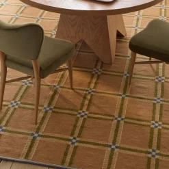 West Elm Pierce & Ward Windowpane Check Handwoven Wool Rug