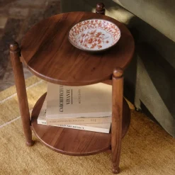 West Elm Pierce & Ward Wood Tiered Side Table (18")