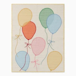 Kids West Elm Pink Chicken Balloons Baby Quilt
