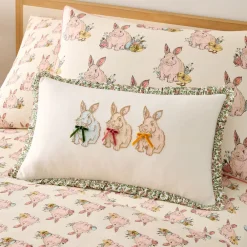Kids West Elm Pink Chicken Bunny Lumbar Pillow Cover