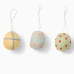 Kids West Elm Pink Chicken Egg Ornaments (Set of 3)