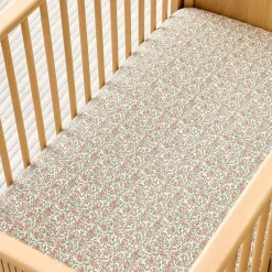 Kids West Elm Pink Chicken Floral Crib Fitted Sheet
