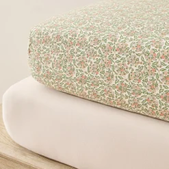Kids West Elm Pink Chicken Floral & TENCEL™ Modal Crib Sheet Bundle