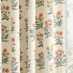Kids West Elm Pink Chicken Poppy Floral Blackout Curtain
