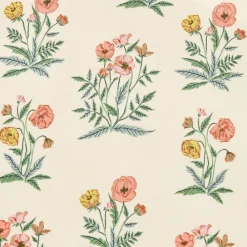 Kids West Elm Pink Chicken Poppy Floral Crib Fitted Sheet