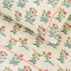 Kids West Elm Pink Chicken Poppy Floral Sheet Set