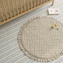 Kids West Elm Pink Chicken Spring Floral Playmat