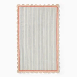 Kids West Elm Pink Chicken Stripe Rug