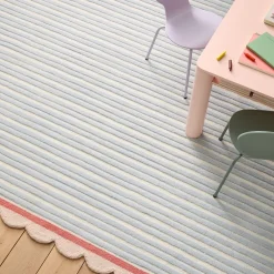 Kids West Elm Pink Chicken Stripe Rug