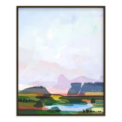West Elm Pink Summer Haze Framed Wall Art by Minted for