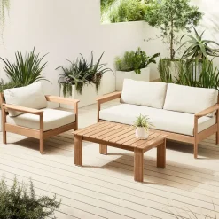 West Elm Playa Outdoor Sofa (70"), Lounge Chair & Coffee Table Set