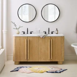 West Elm Poppy Floral Bath Runner