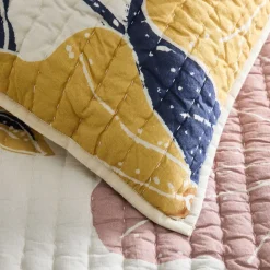 West Elm Poppy Floral Stitch Quilt & Shams