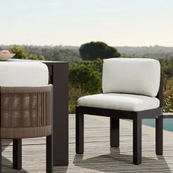 West Elm Porto Aluminum Outdoor Dining Side Chair