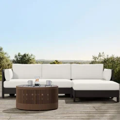 West Elm Porto Aluminum Outdoor 2-Piece Chaise Sectional (105")