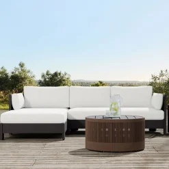West Elm Porto Aluminum Outdoor 2-Piece Chaise Sectional (105")