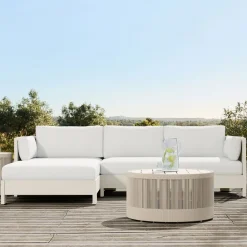 West Elm Porto Aluminum Outdoor 2-Piece Chaise Sectional (105")