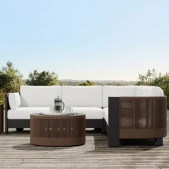 West Elm Porto Aluminum Outdoor 3-Piece L-Shaped Sectional (99")
