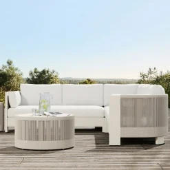 West Elm Porto Aluminum Outdoor 3-Piece L-Shaped Sectional (99")