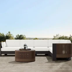 West Elm Porto Aluminum Outdoor 4-Piece L-Shaped Sectional (129")