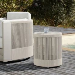 West Elm Porto Aluminum Outdoor Side Table (18")