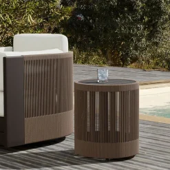 West Elm Porto Aluminum Outdoor Side Table (18")