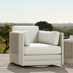 West Elm Porto Aluminum Outdoor Swivel Lounge Chair