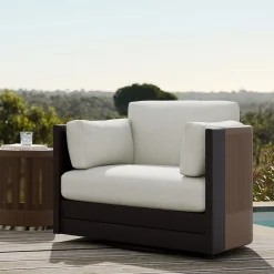 West Elm Porto Aluminum Outdoor Swivel Lounge Chair