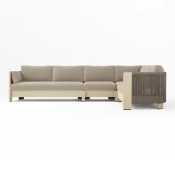 West Elm Porto Aluminum 4-Piece L-Shaped Sectional Cushion Covers