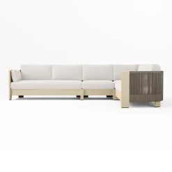 West Elm Porto Aluminum 4-Piece L-Shaped Sectional Cushions