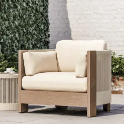 West Elm Porto Outdoor Lounge Chairs & Side Table Set