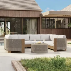 West Elm Porto Outdoor 6-Piece U-Shaped Sectional (126")