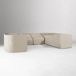 West Elm Porto Outdoor 6-Piece U-Shaped Sectional Protective Cover