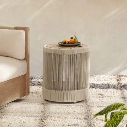 West Elm Porto Outdoor Round Side Table (17")